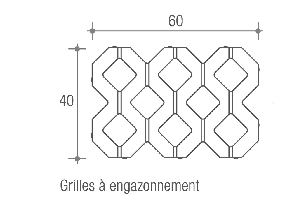 Dalle alvéolée à engazonnement