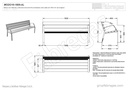 BANC MODO-10 180 CM 7 LAMES ALUMINIUM ANODISÉ (MODO10-1800-AL)