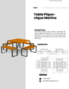 TABLE PIQUE-NIQUE TYPE MARINA (E-PICNIC-1006-OX)