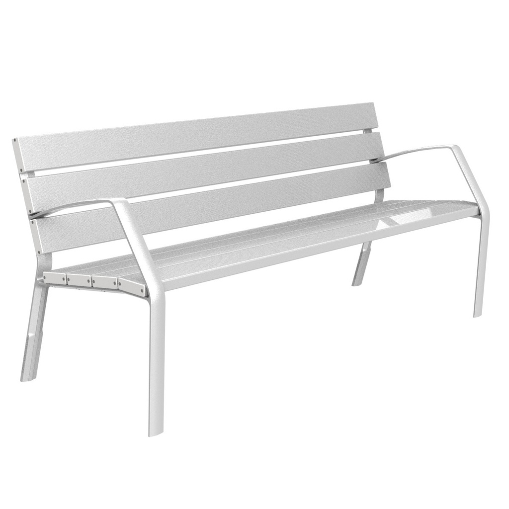 BANC MODO-10 180 CM 7 LAMES ALUMINIUM ANODISÉ (MODO10-1800-AL)