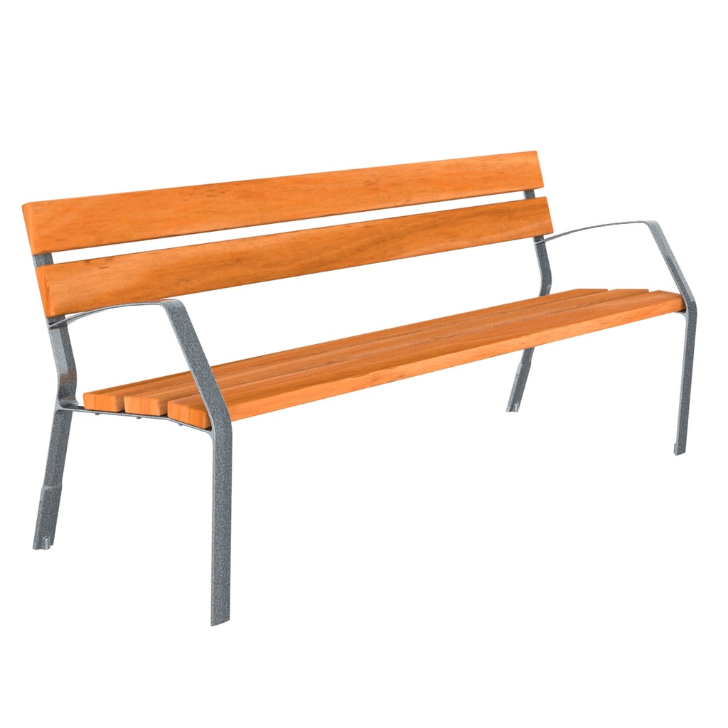 BANC MODO-08 180 CM 5 LAMES BOIS EXOTIQUE