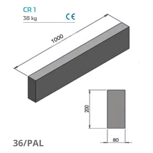 Bordure CR1 1ML 8X20X100