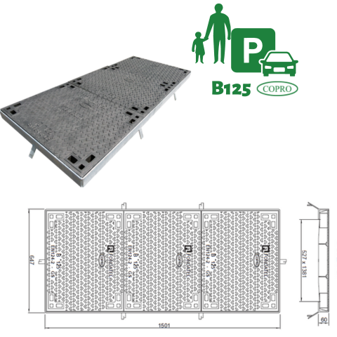 Ensemble Trappe L3T SI B125 CD + tampon