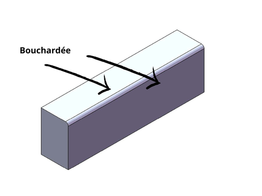 Bordure bouchardée profil pierre reconstituée Lg 1ml